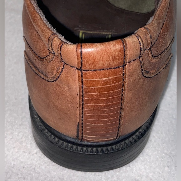 Clarks Men’s 11 Brown Leather Square Toe Lace Up Dress Shoes Comfort Oxford - Picture 8 of 11